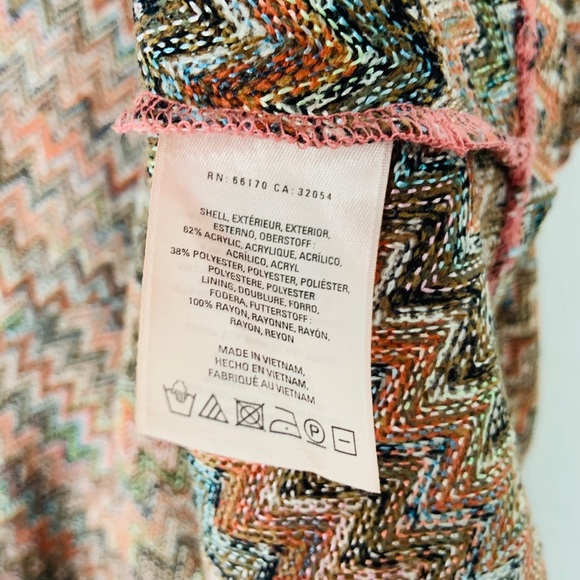 Anthropologie Maeve Chevron Knit Midi Dress S - Picture 5 of 8